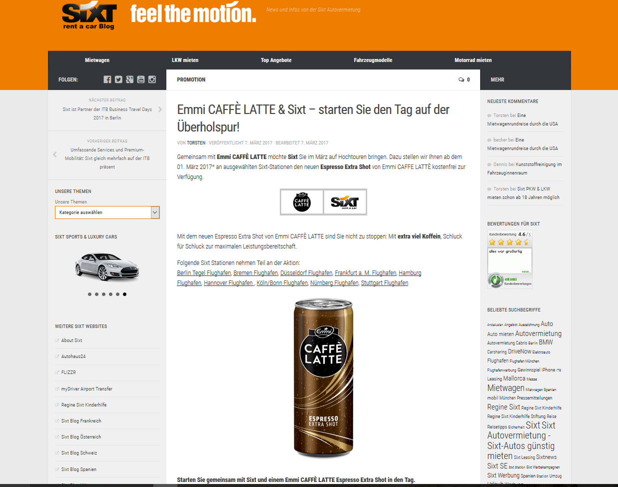 Sixt Blog Emmi