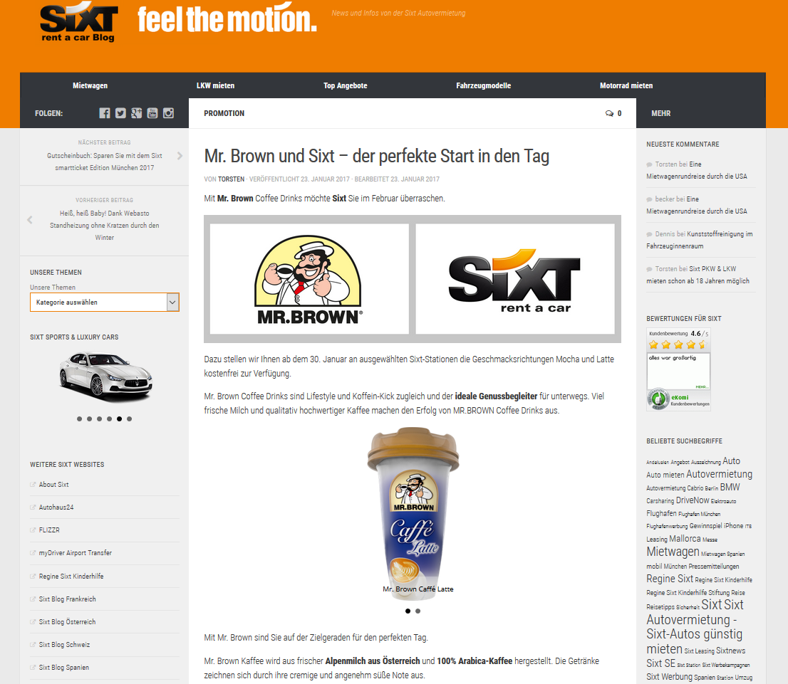 Sixt Blog Emmi